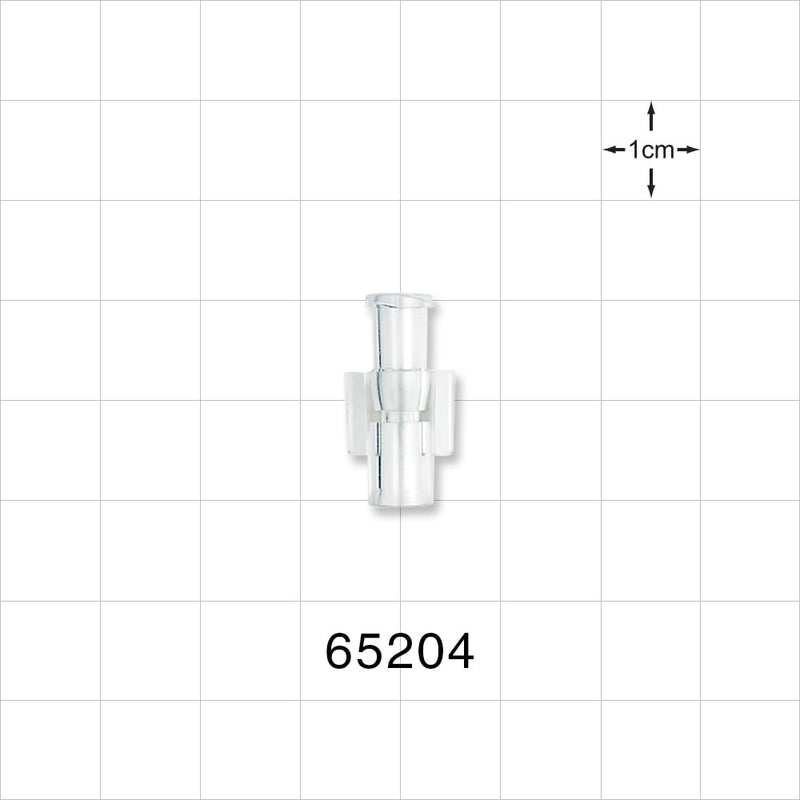 Female Luer Lock, Tubing Port, Clear - 0.159 inch - 0.156 inch ID/0.258 inch OD (4.04 mm - 3.96 mm/6.55 mm) - 65204