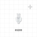 Female Luer Lock, Tubing Port, Clear - 0.081 inch - 0.073 inch ID/0.179 inch OD (2.06 mm - 1.85 mm/4.55 mm) - 65209