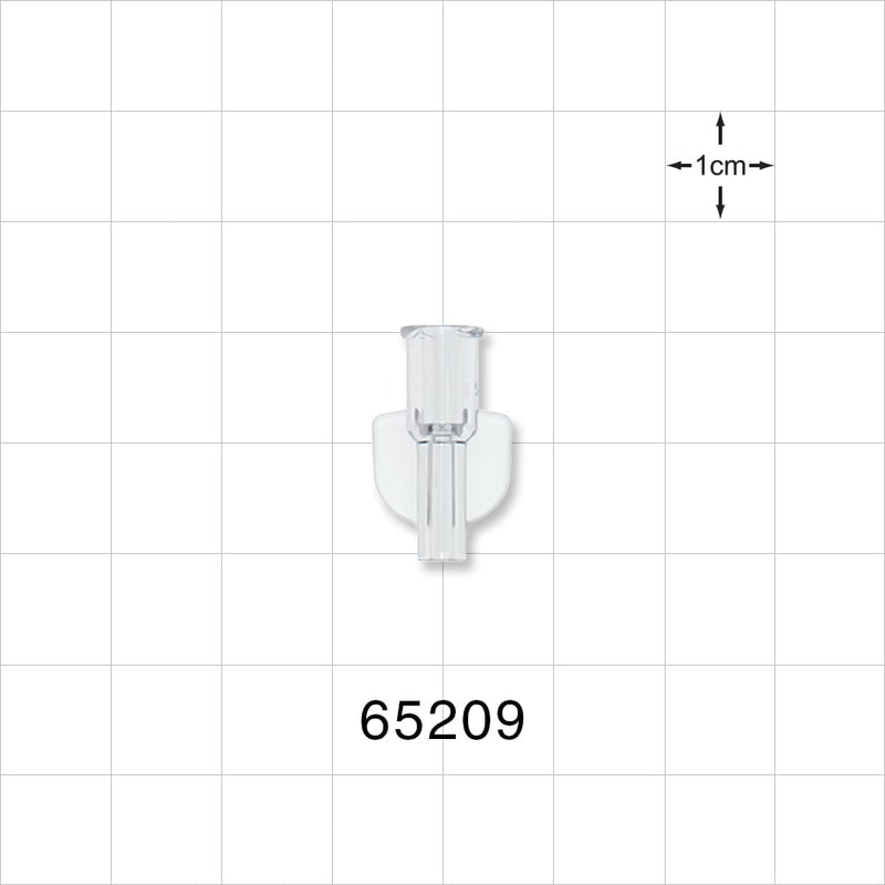 Female Luer Lock, Tubing Port, Clear - 0.081 inch - 0.073 inch ID/0.179 inch OD (2.06 mm - 1.85 mm/4.55 mm) - 65209