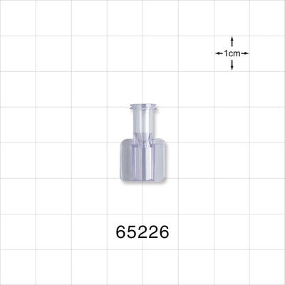 Female Luer Lock, Tubing Port, Clear - 0.142 inch - 0.136 inch ID (3.61 mm - 3.45 mm) - 65226
