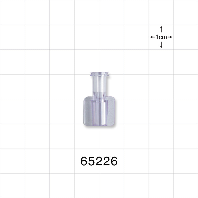Female Luer Lock, Tubing Port, Clear - 0.142 inch - 0.136 inch ID (3.61 mm - 3.45 mm) - 65226