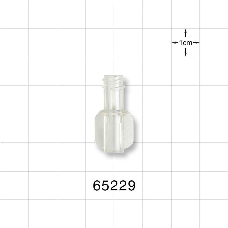 Female Luer Lock, Tubing Port, Clear - 0.163 inch ID (4.14 mm) - 65229