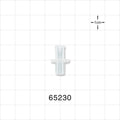 Female Luer Lock, Tubing Port, Clear - 0.125 inch ID/0.237 OD (3.18 mm/6.02 mm) - 65230