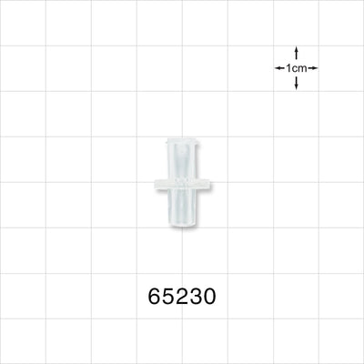 Female Luer Lock, Tubing Port, Clear - 0.125 inch ID/0.237 OD (3.18 mm/6.02 mm) - 65230