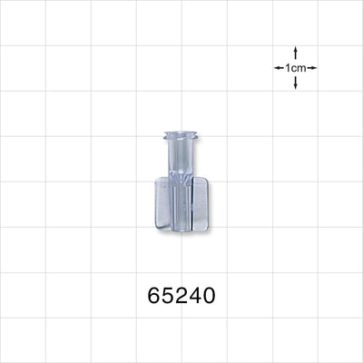 Female Luer Lock, Tubing Port, Clear - 0.112 inch - 0.106 inch ID (2.84 mm - 2.69 mm) - 65240