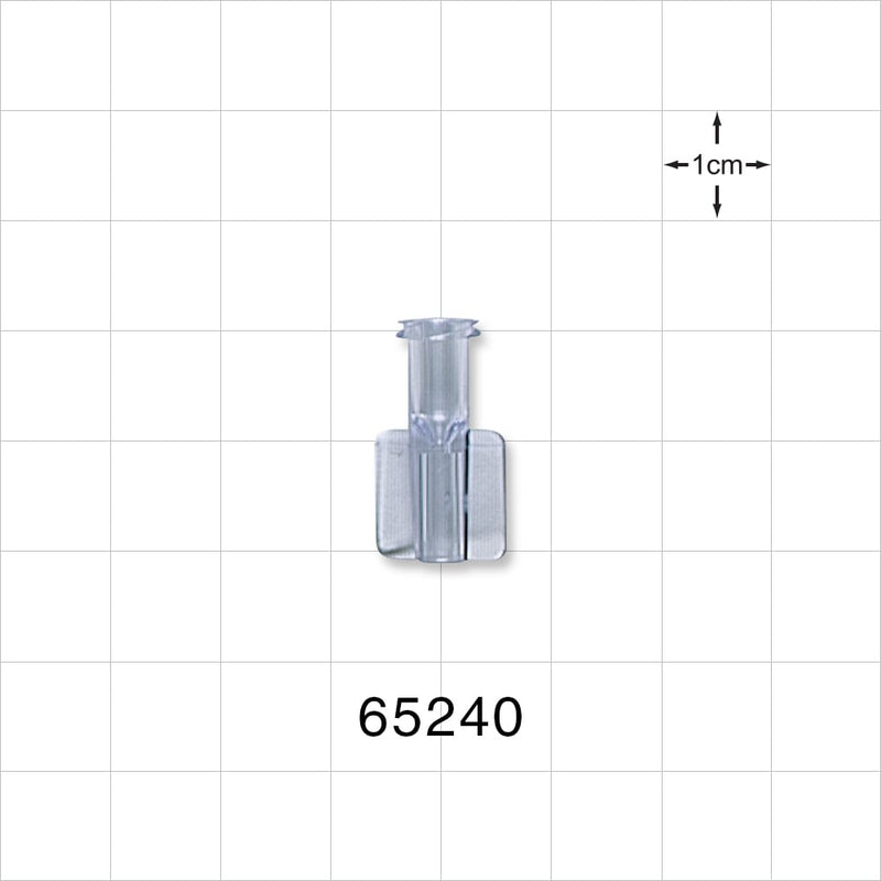 Female Luer Lock, Tubing Port, Clear - 0.112 inch - 0.106 inch ID (2.84 mm - 2.69 mm) - 65240