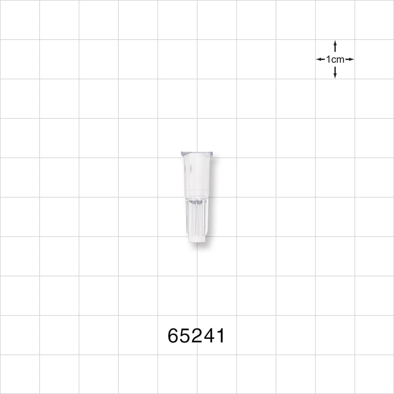 Female Luer Lock, Tubing Port, Clear - 0.097 inch - 0.088 inch ID (2.46 mm - 2.24 mm) - 65241