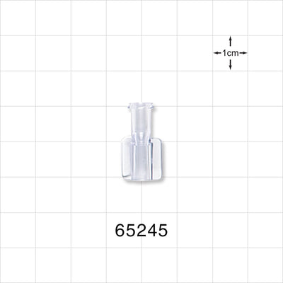 Female Luer Lock, Tubing Port, Clear - 0.158 inch - 0.14 inch ID (4.01 mm - 3.56 mm) - 65245