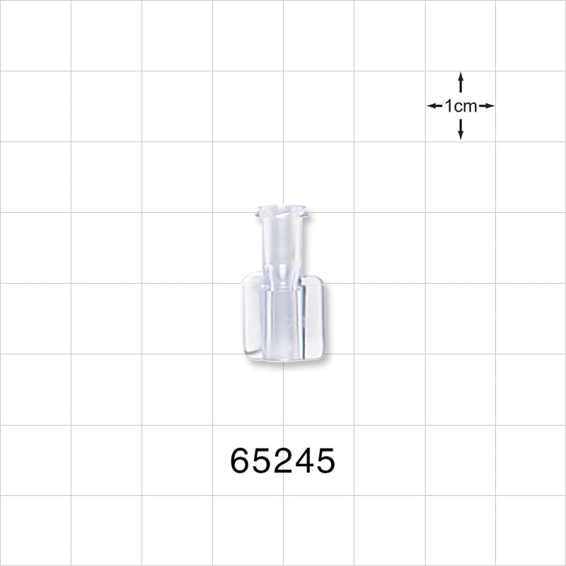 Female Luer Lock, Tubing Port, Clear - 0.158 inch - 0.14 inch ID (4.01 mm - 3.56 mm) - 65245