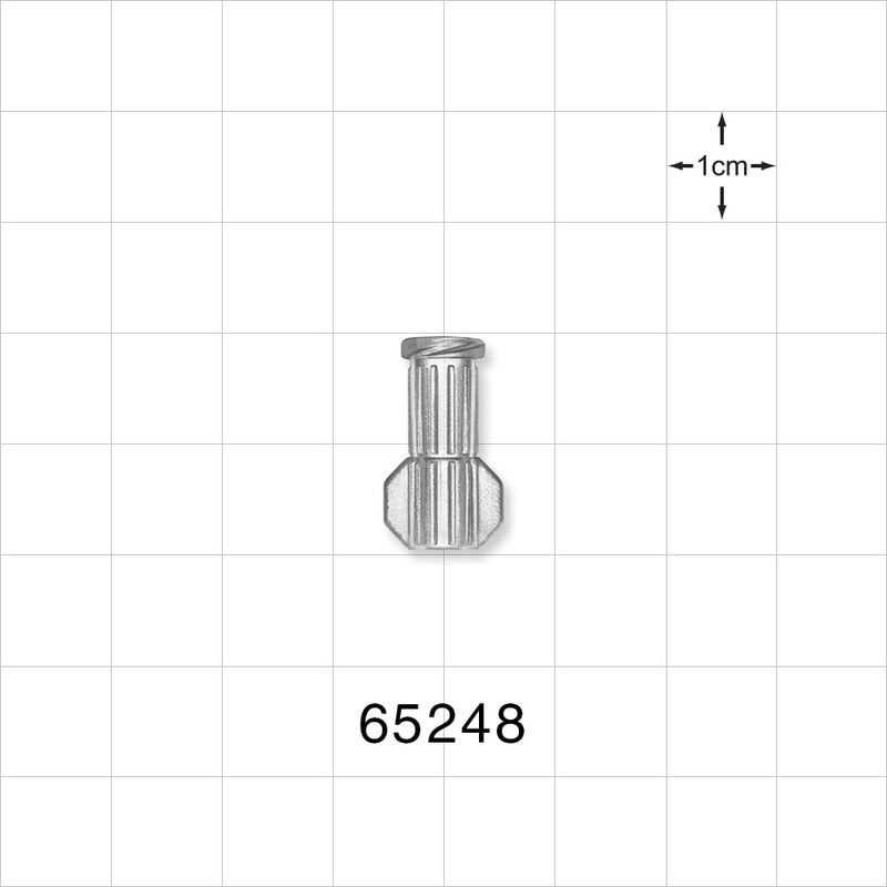 Female Luer Lock, Tubing Port, Clear - 0.165 inch - 0159 inch ID (4.19 mm - 4.04 mm) - 65248