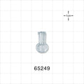 Female Luer Lock, Tubing Port, Clear - 0.079 inch - 0.074 inch ID (2.01 mm - 1.88 mm) - 65249