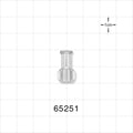 Female Luer Lock, Tubing Port, Clear - 0.209 inch - 0.197 inch ID (5.31 mm - 5 mm) - 65251
