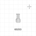 Female Luer Lock, Tubing Port, Clear - 0.252 inch - 0.24 inch ID (6.4 mm - 6.1 mm) - 65253