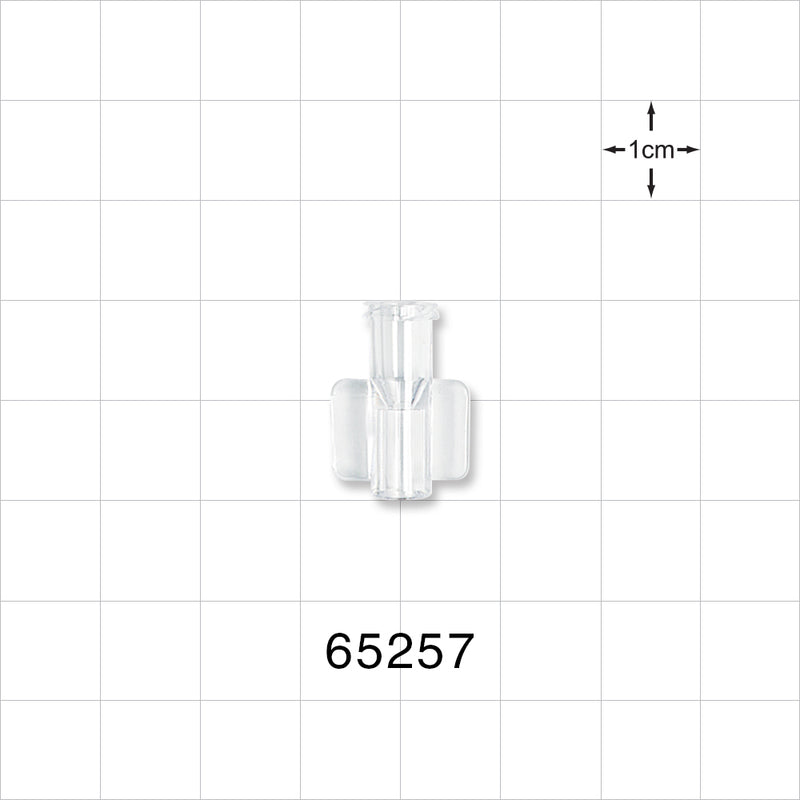 Female Luer Lock, Tubing Port, Clear - 0.125 inch - 0.118 inch ID (3.18 mm - 3 mm) - 65257