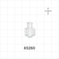 Female Luer Lock, Tubing Port, Clear - 0.164 inch - 0.158 inch ID (4.17 mm - 4.01 mm) - 65260