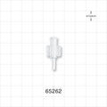 Female Luer Lock, Tubing Port, Clear - 0.08 inch ID/0.12 inch - 0.15 inch OD (2.03 mm/3.05 mm - 3.81 mm) - 65262