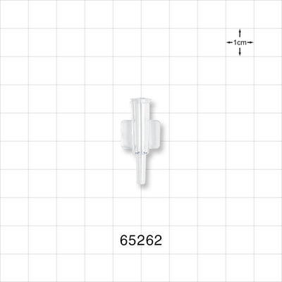 Female Luer Lock, Tubing Port, Clear - 0.08 inch ID/0.12 inch - 0.15 inch OD (2.03 mm/3.05 mm - 3.81 mm) - 65262