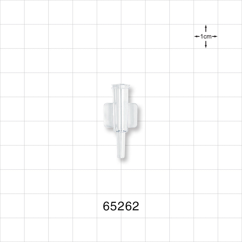 Female Luer Lock, Tubing Port, Clear - 0.08 inch ID/0.12 inch - 0.15 inch OD (2.03 mm/3.05 mm - 3.81 mm) - 65262