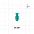 Female Luer Lock, Tubing  Port, Teal - 0.156 inch - 0.143 inch ID (3.96 mm - 3.63 mm); 0.095 inch Thru Hole (2.41 mm) - 65281