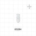 Female Luer Lock, Tubing Port, Clear - 0.156 inch - 0.143 inch ID (3.96 mm - 3.63 mm); 0.105 inch Thru Hole (2.67 mm) - 65284