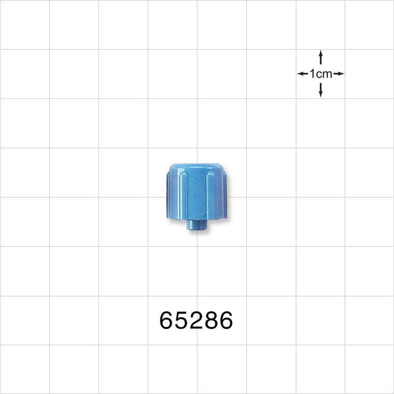 Male Luer Cap, Non-Vented, Light Blue -  - 65286