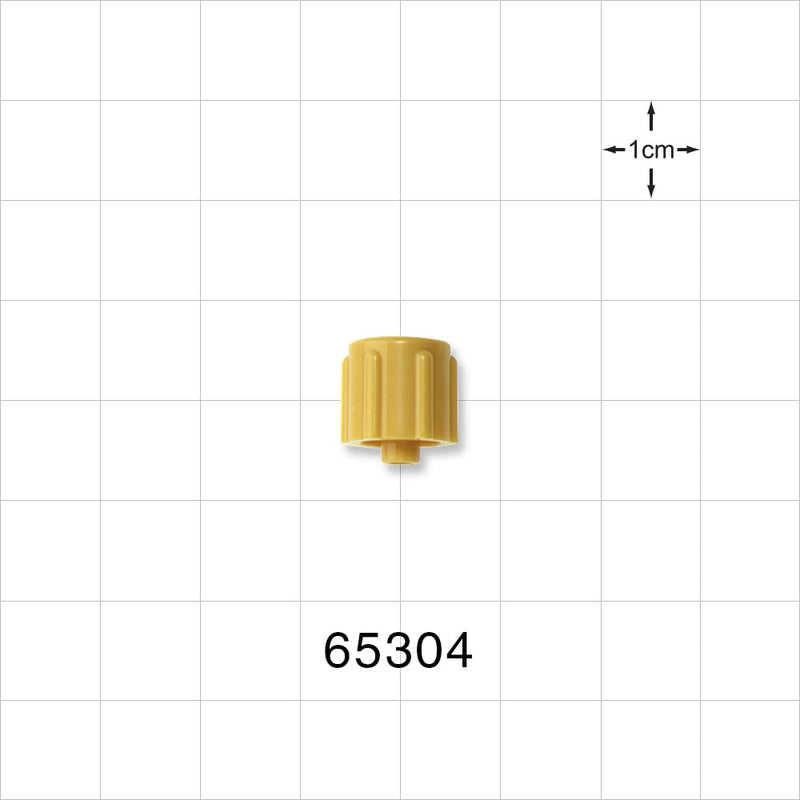 Male Luer Cap, Non-Vented, Yellow -  - 65304