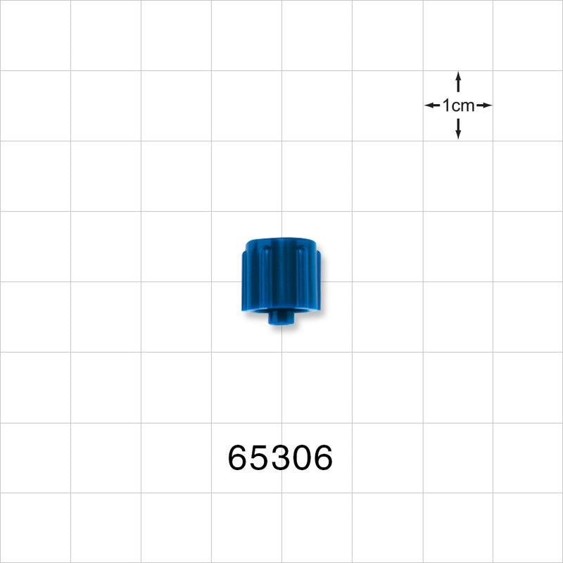 Male Luer Cap, Vented, Dark Blue -  - 65306