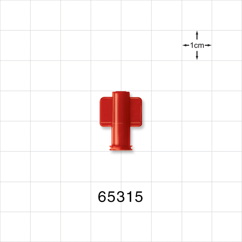 Female Luer Cap, Non-Vented, Red -  - 65315