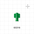 Female Luer Cap, Non-Vented, Green -  - 65316