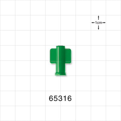 Female Luer Cap, Non-Vented, Green -  - 65316