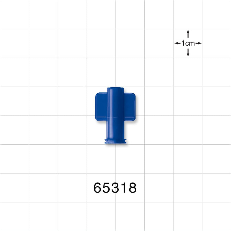 Female Luer Cap, Non-Vented, Blue -  - 65318