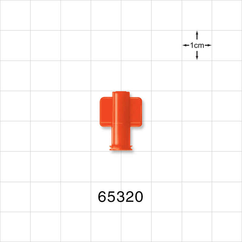 Female Luer Cap, Non-Vented, Orange -  - 65320