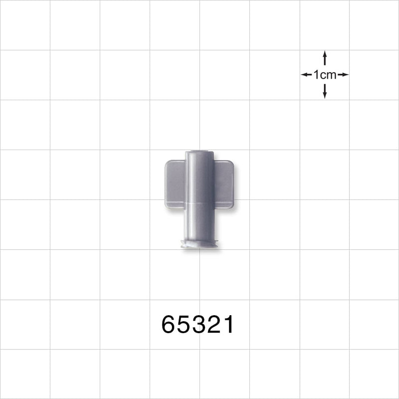 Female Luer Cap, Non-Vented, Gray -  - 65321