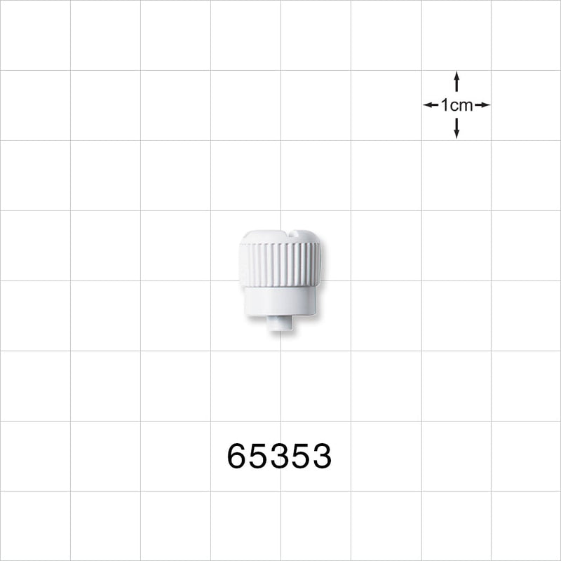 Male Luer Cap, Non-Vented, White -  - 65353
