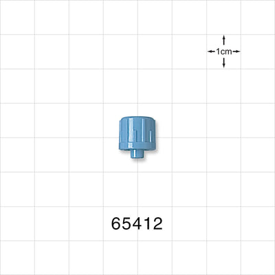 Male Luer Cap, Vented, Blue -  - 65412