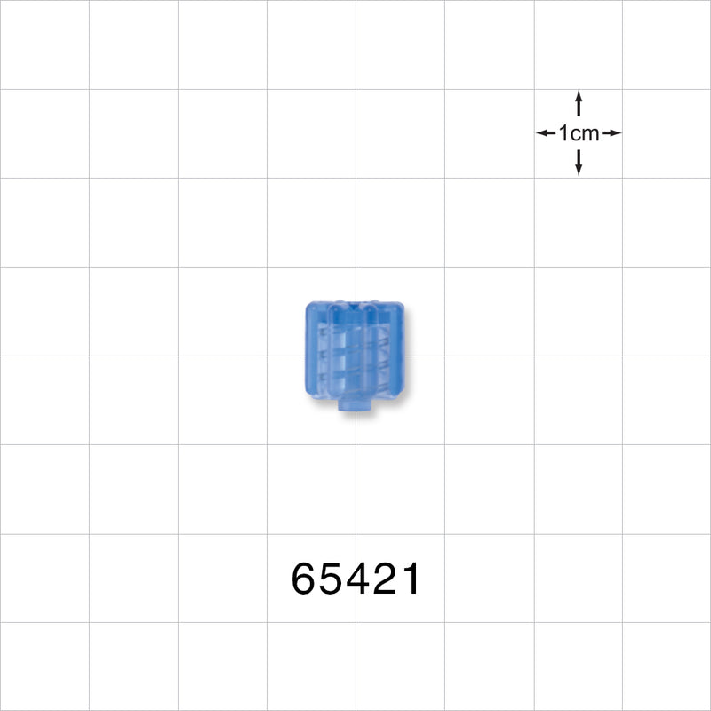 Male Luer Cap, Non-Vented, Blue -  - 65421
