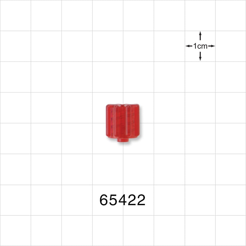 Male Luer Cap, Non-Vented, Red -  - 65422