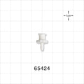 Female Luer Lock, Barbed, White - Fits 3/32 inch ID Tubing (0.094 inch, 2.38 mm) - 65424