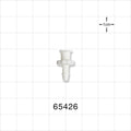 Female Luer Lock, Barbed, White - Fits 1/8 inch ID Tubing (0.125 inch, 3.18 mm) - 65426