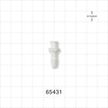 Female Luer Lock, Barbed, White - Fits 3/16 inch ID Tubing (0.188 inch, 4.76 mm) - 65431