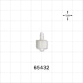 Male Luer Lock, Barbed, White - Fits 3/32 inch ID Tubing (0.094 inch, 2.38 mm) - 65432