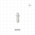 Female Luer Lock, Barbed, White - Fits 1/4 inch ID Tubing (0.25 inch, 6.35 mm) - 65433