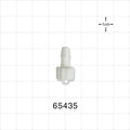 Male Luer Lock, Barbed, White - Fits 5/32 inch ID Tubing (0.156 inch, 3.97 mm) - 65435