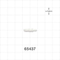 Straight Connector, Reducer, Barbed, White - Fits 3/32 inch ID x 1/8 inch ID Tubing (0.094 inch x 0.125 inch, 2.38 mm x 3.2 mm) - 65437
