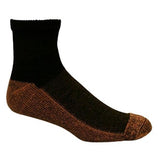 Renfro Corporation -Copper Sole Premium Compression Socks Ankle Large Women 8-12 Black CSCU-2052-BL