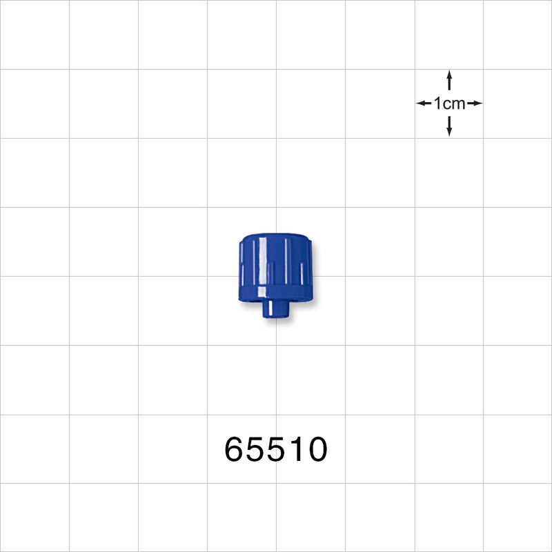 Male Luer Cap, Non-Vented, Blue -  - 65510
