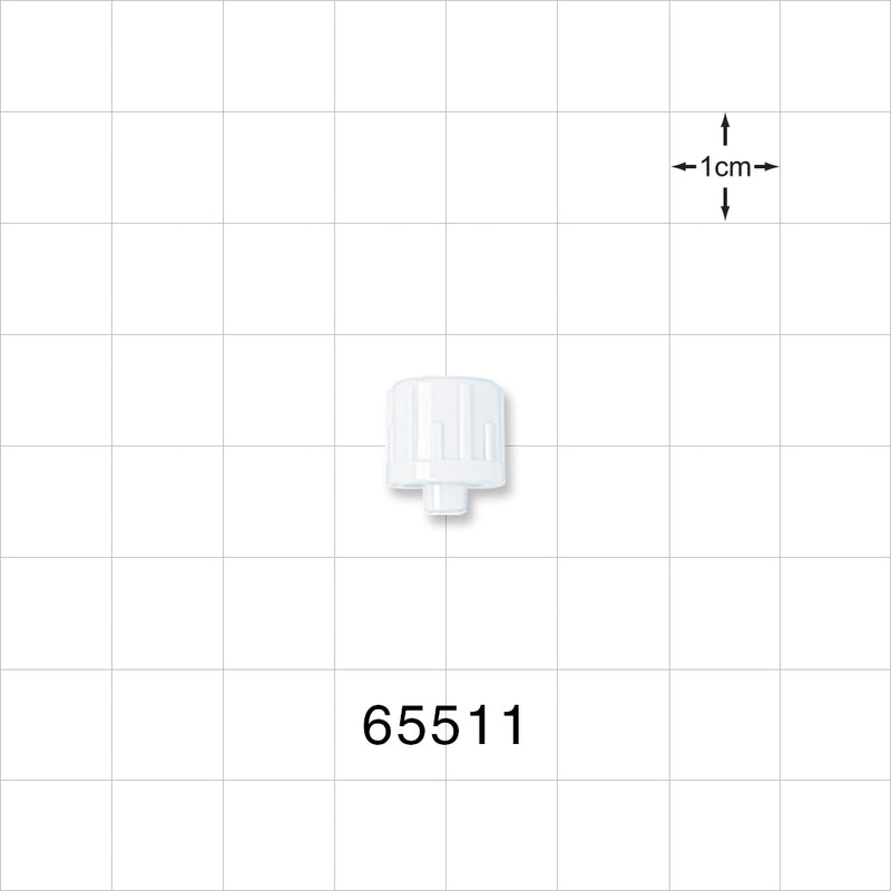 Male Luer Cap, Non-Vented, White -  - 65511