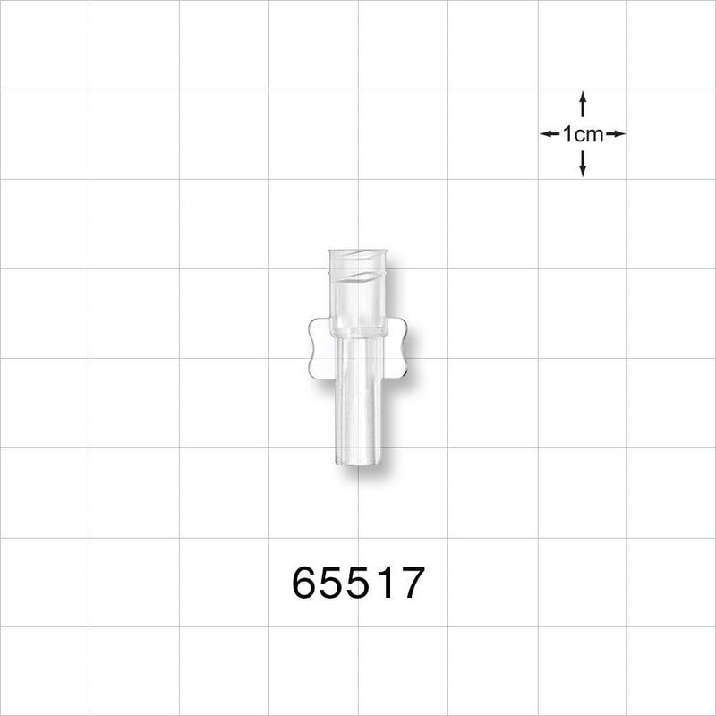 Female Luer Lock Connector - 0.114 inch - 0.1 inch ID (2.9 mm - 2.54 mm) - 65517