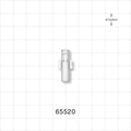 Female Luer Lock, Tubing Port, Clear - 0.192 inch - 0.183 inch ID (4.88 mm - 4.65 mm) - 65520