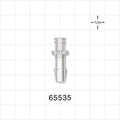 Female Luer Lock, Barbed, Clear - Fits 1/4 inch ID Tubing (0.25 inch, 6.35 mm) - 65535